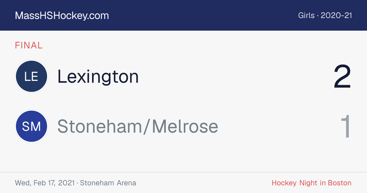Lexington at Stoneham/Melrose score card
