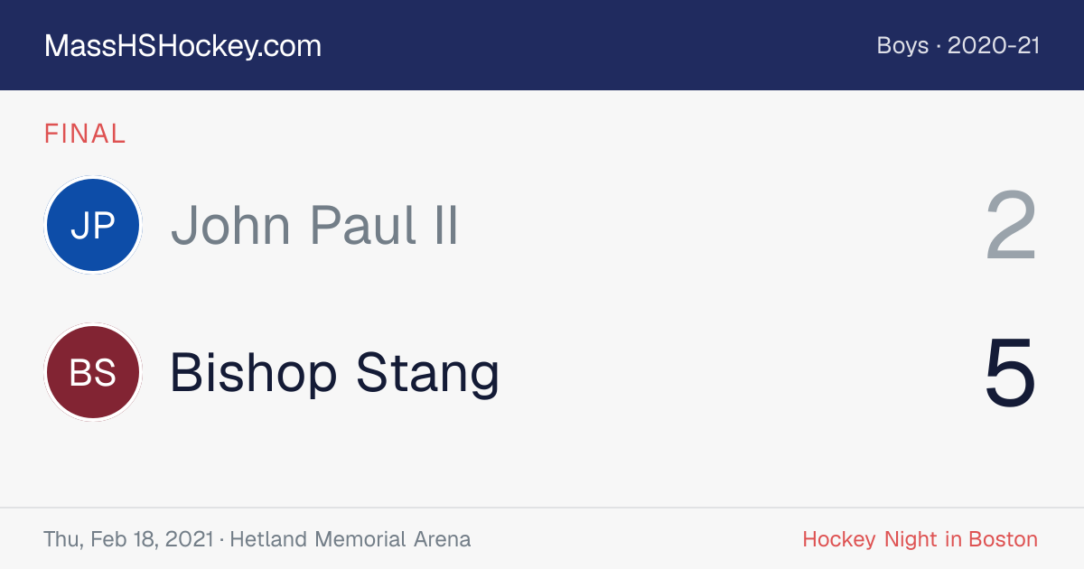 John Paul II at Bishop Stang score card