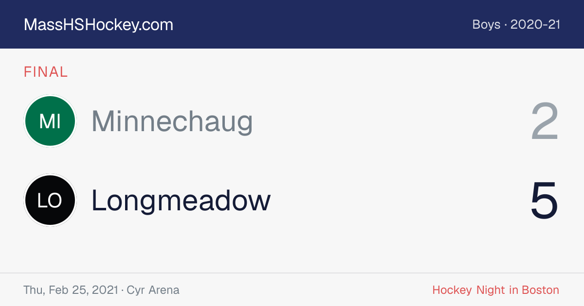 Minnechaug at Longmeadow score card