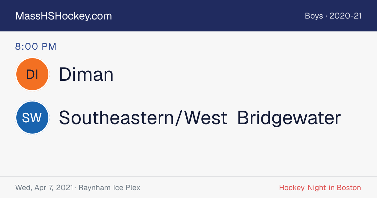 Diman at Southeastern/West Bridgewater score card