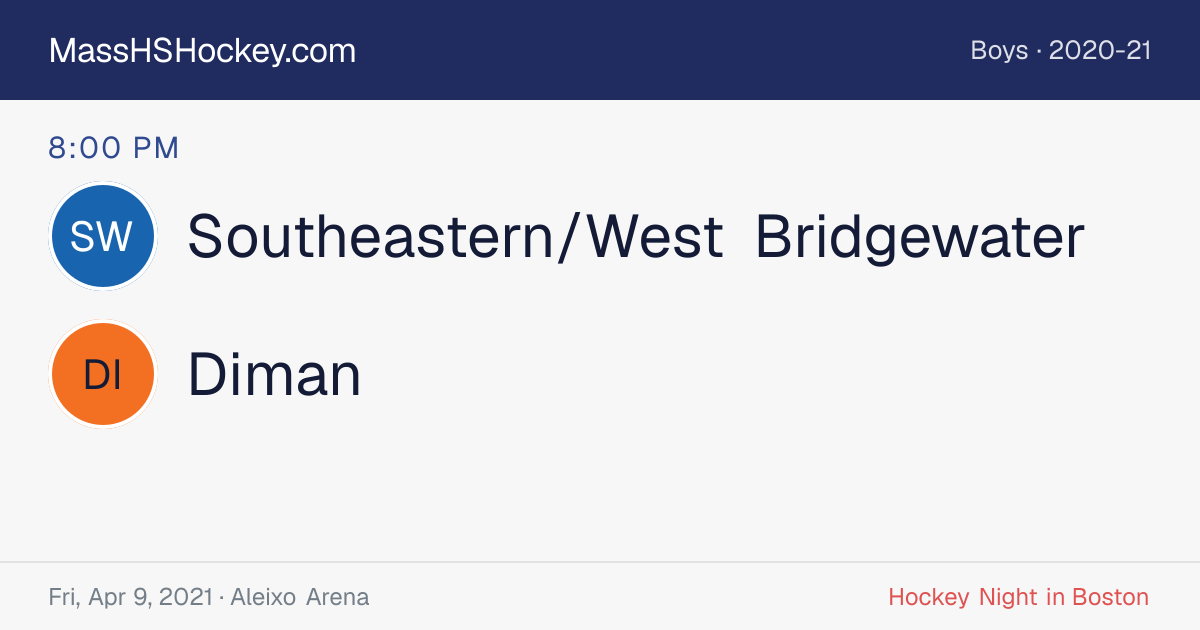 Southeastern/West Bridgewater at Diman score card