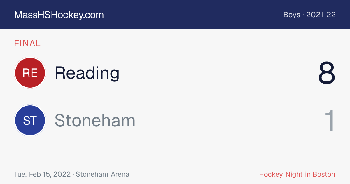 Reading at Stoneham score card