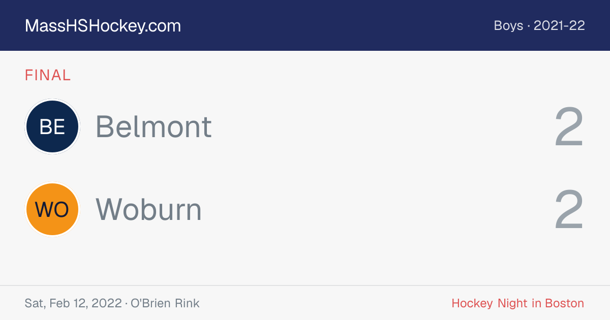 Belmont at Woburn score card