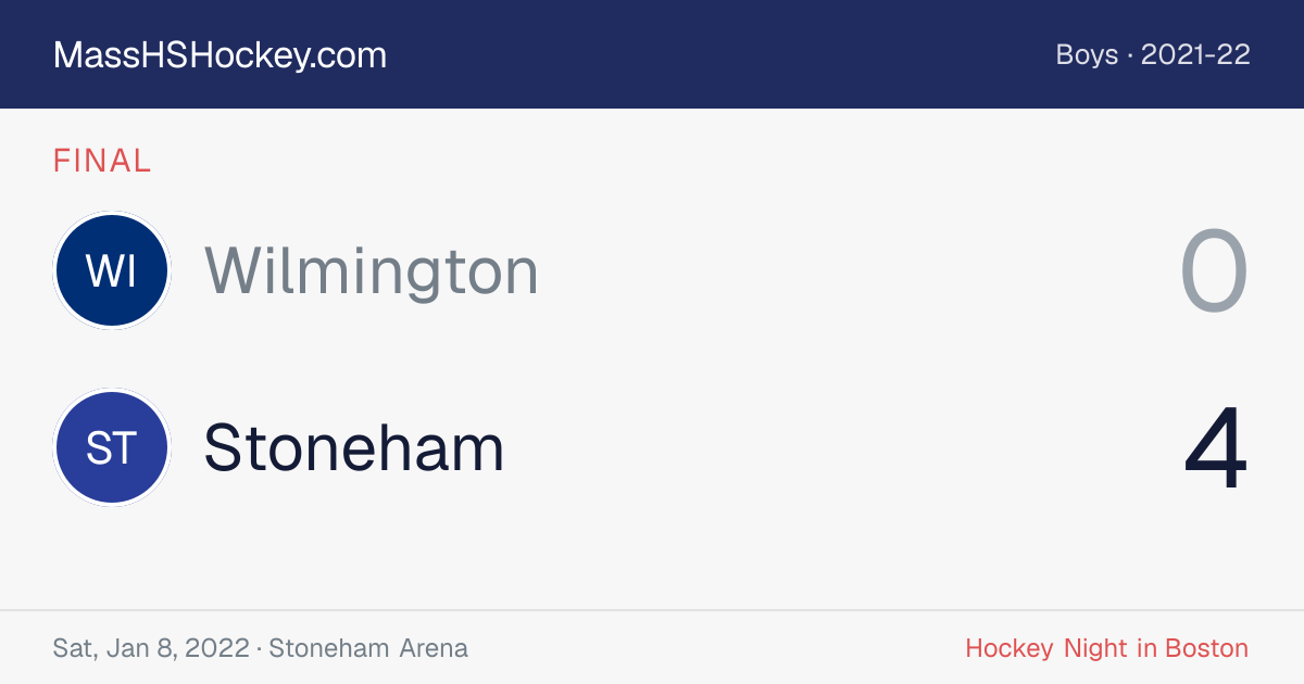 Wilmington at Stoneham score card