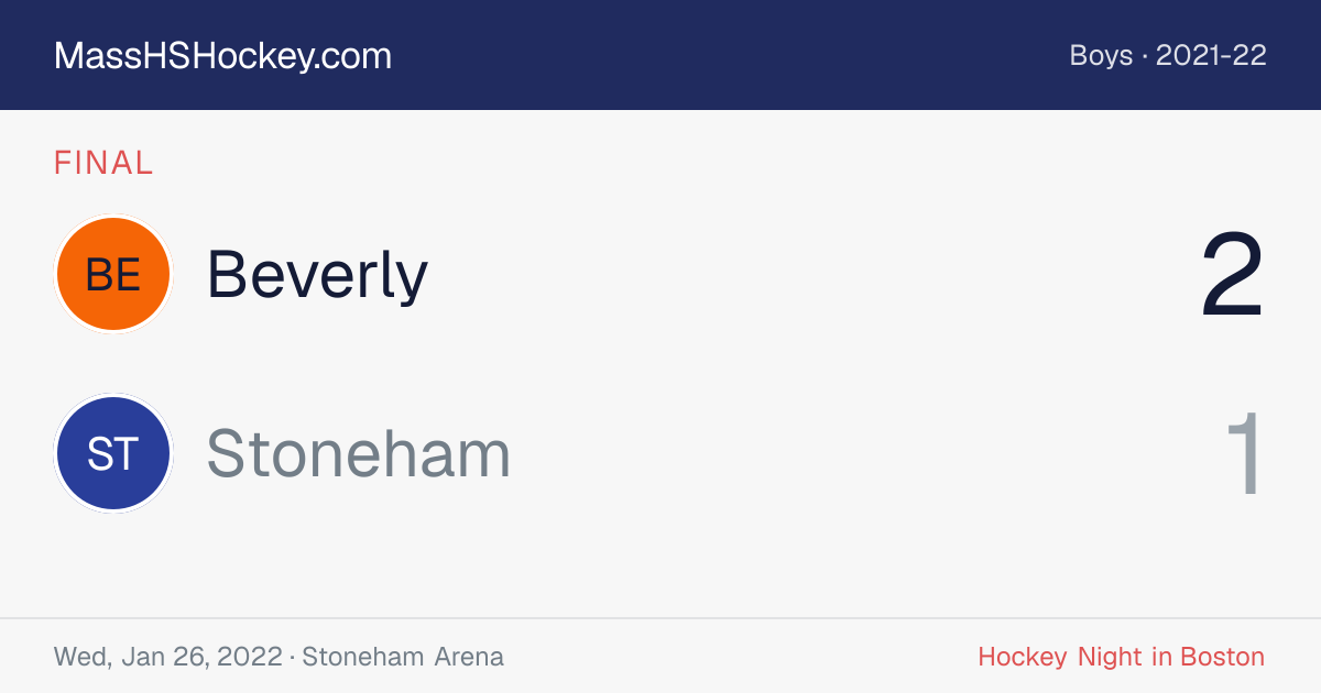 Beverly at Stoneham score card