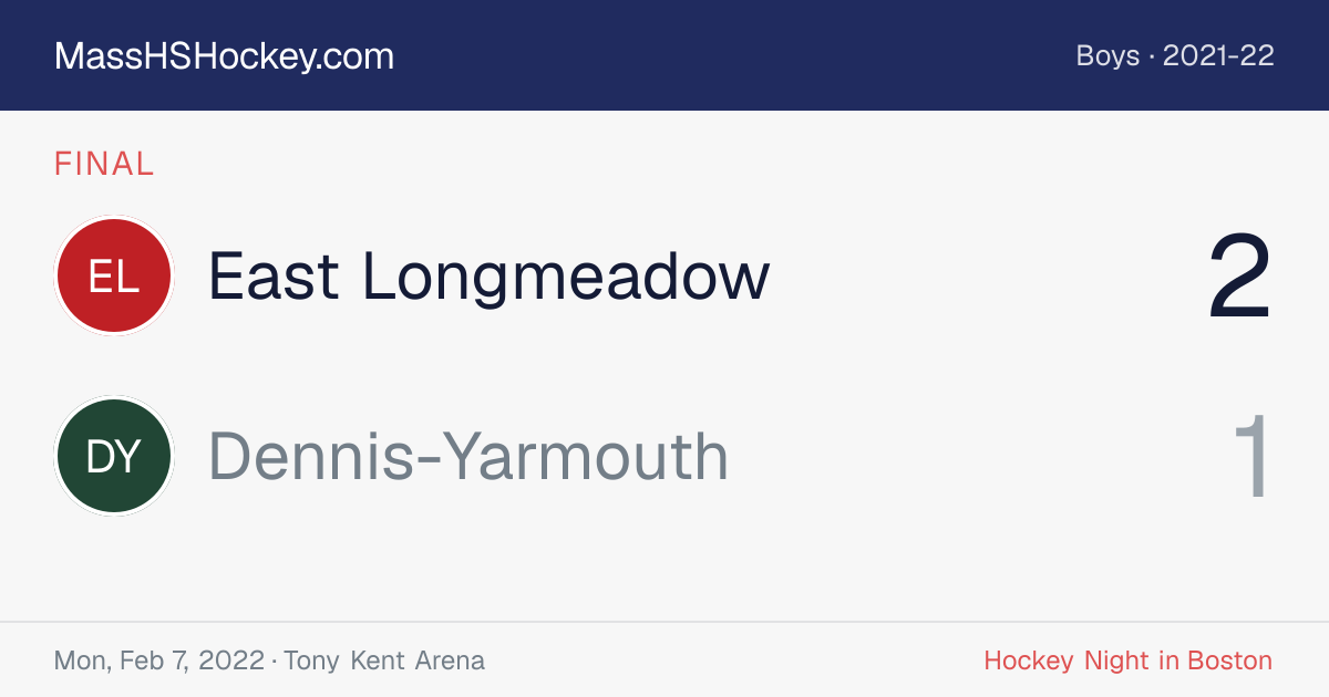 East Longmeadow at Dennis-Yarmouth score card