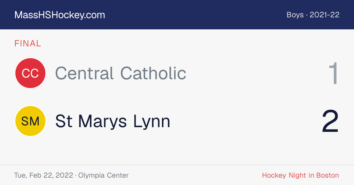 Central Catholic at St Marys Lynn score card