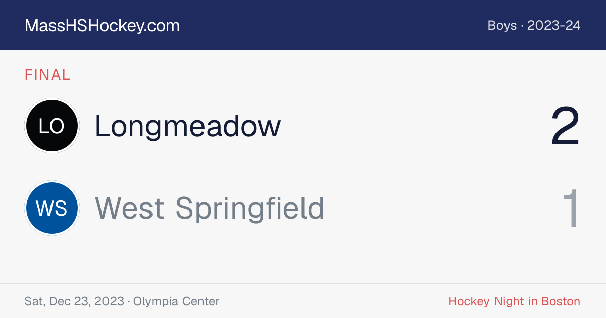 Longmeadow at West Springfield score card