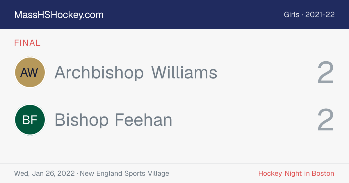 Archbishop Williams at Bishop Feehan score card