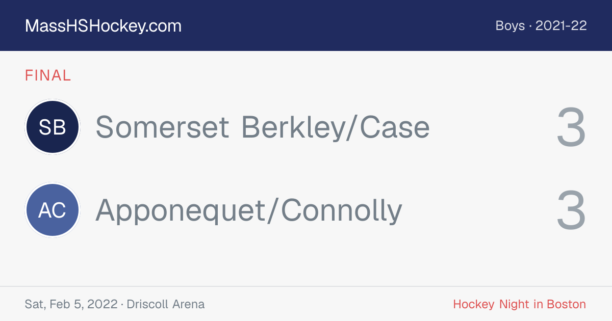Somerset Berkley/Case at Apponequet/Connolly score card