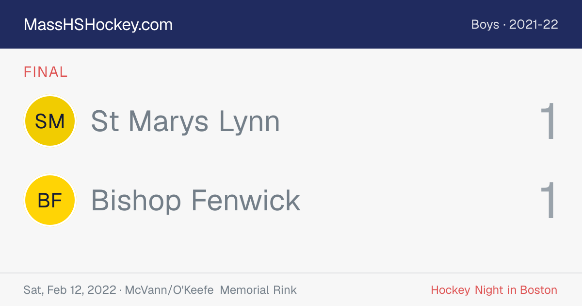 St Marys Lynn at Bishop Fenwick score card