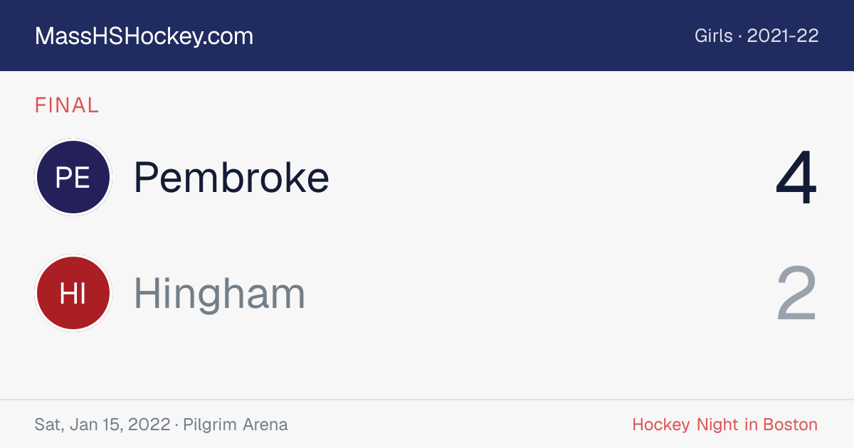 Pembroke at Hingham score card