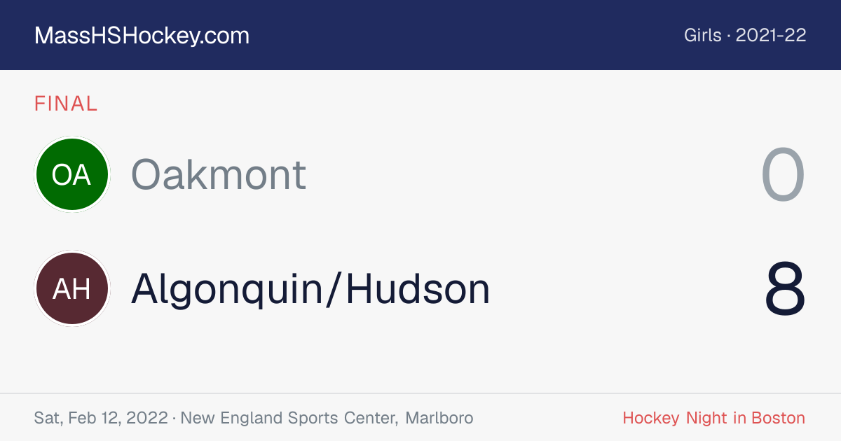 Oakmont at Algonquin/Hudson score card
