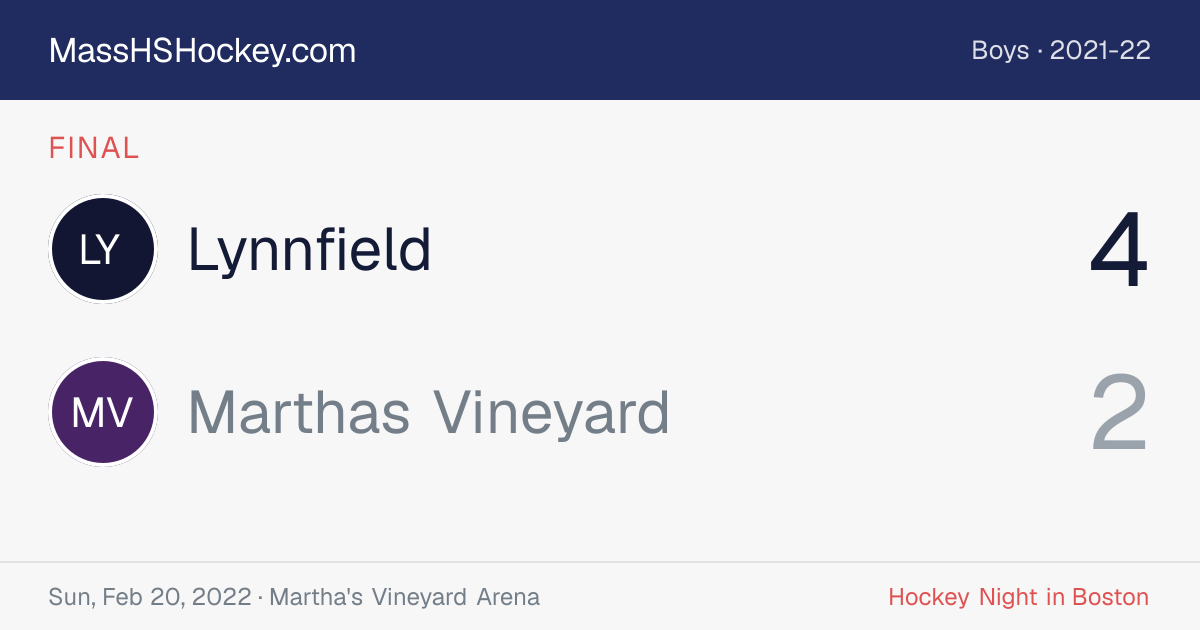 Lynnfield at Marthas Vineyard score card