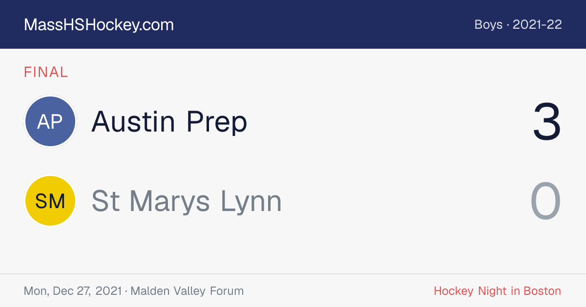 Austin Prep at St Marys Lynn score card