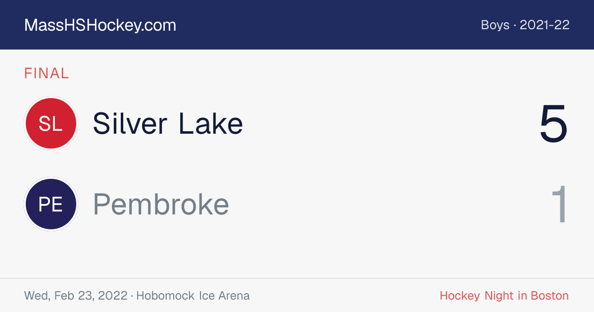 Silver Lake at Pembroke score card