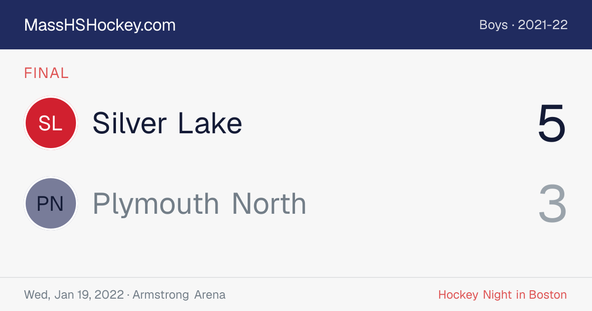 Silver Lake at Plymouth North score card
