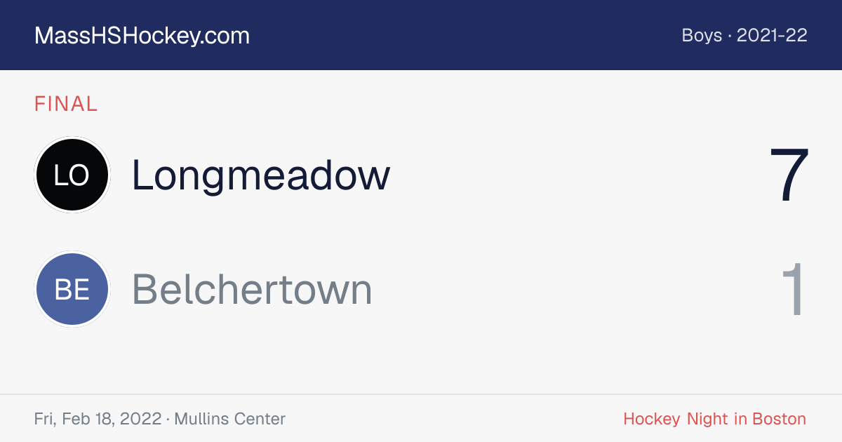 Longmeadow at Belchertown score card