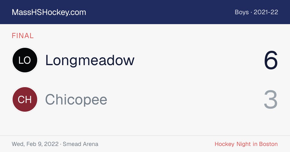 Longmeadow at Chicopee score card