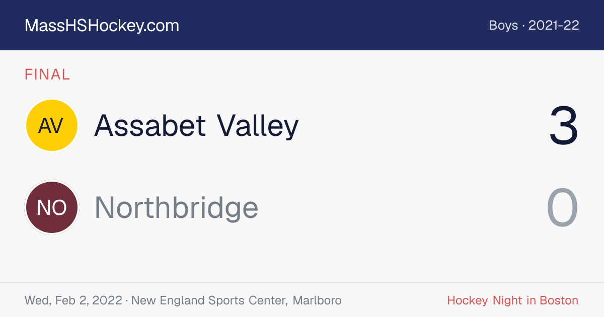 Assabet Valley at Northbridge score card