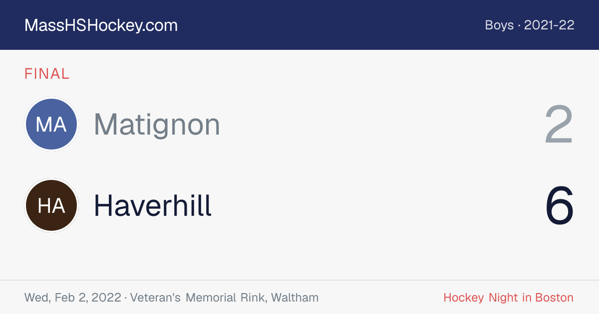 Matignon at Haverhill score card