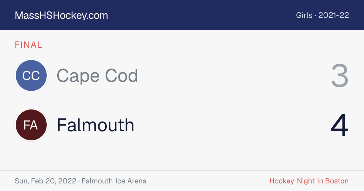 Cape Cod at Falmouth score card