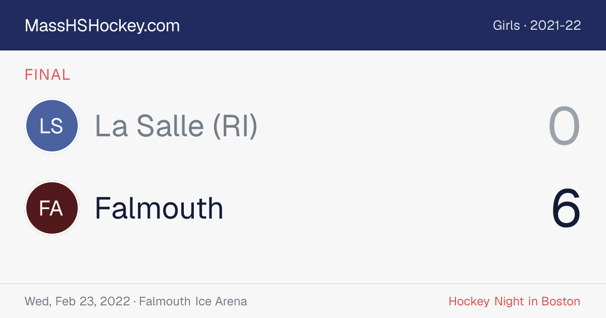La Salle (RI) at Falmouth score card