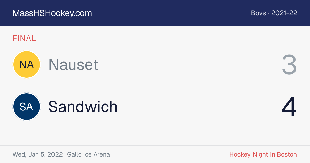 Nauset at Sandwich score card