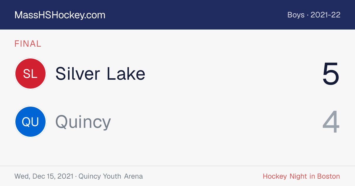 Silver Lake at Quincy score card