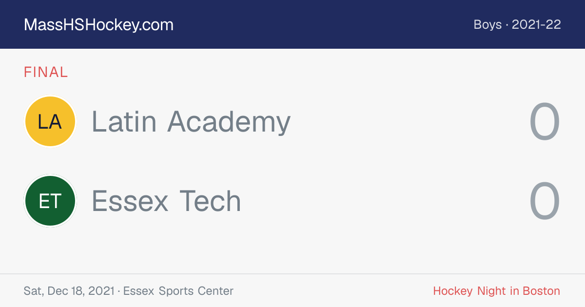 Latin Academy at Essex Tech score card