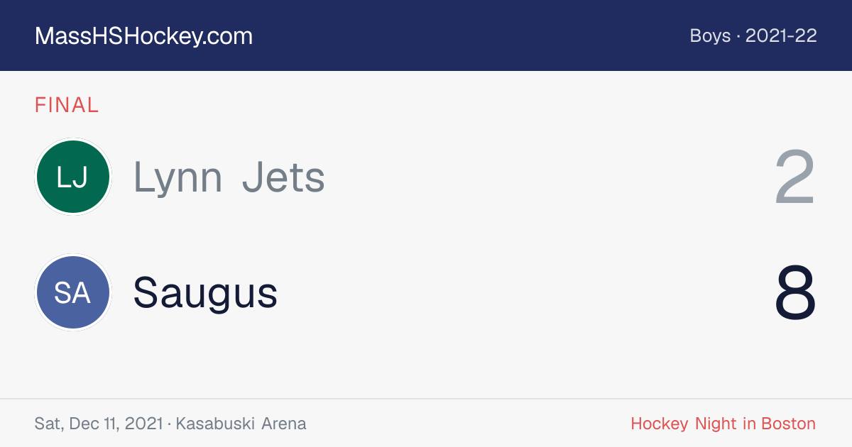 Lynn Jets at Saugus score card