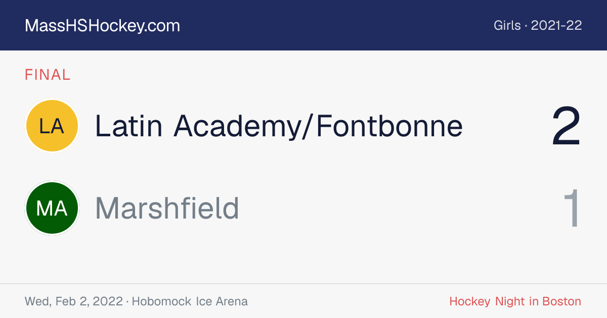 Latin Academy/Fontbonne at Marshfield score card