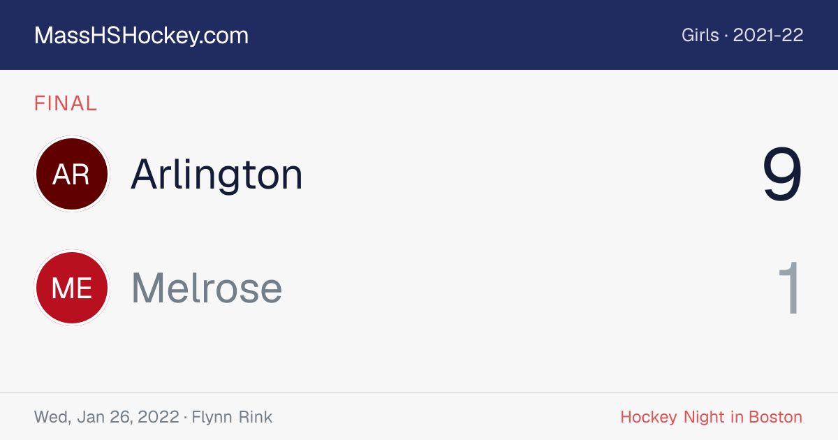 Arlington at Melrose score card
