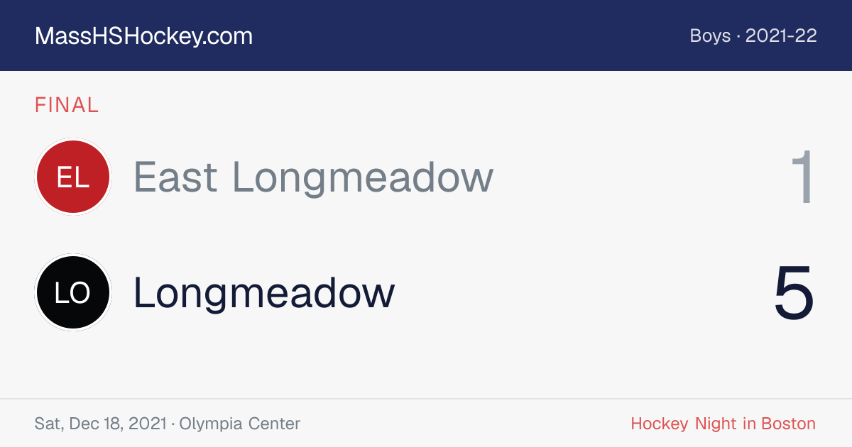 East Longmeadow at Longmeadow score card