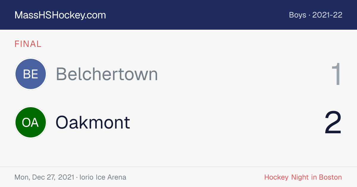 Belchertown at Oakmont score card