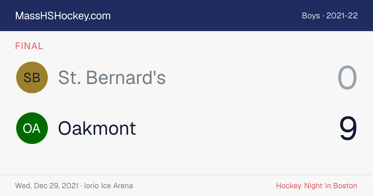 St. Bernard's at Oakmont score card