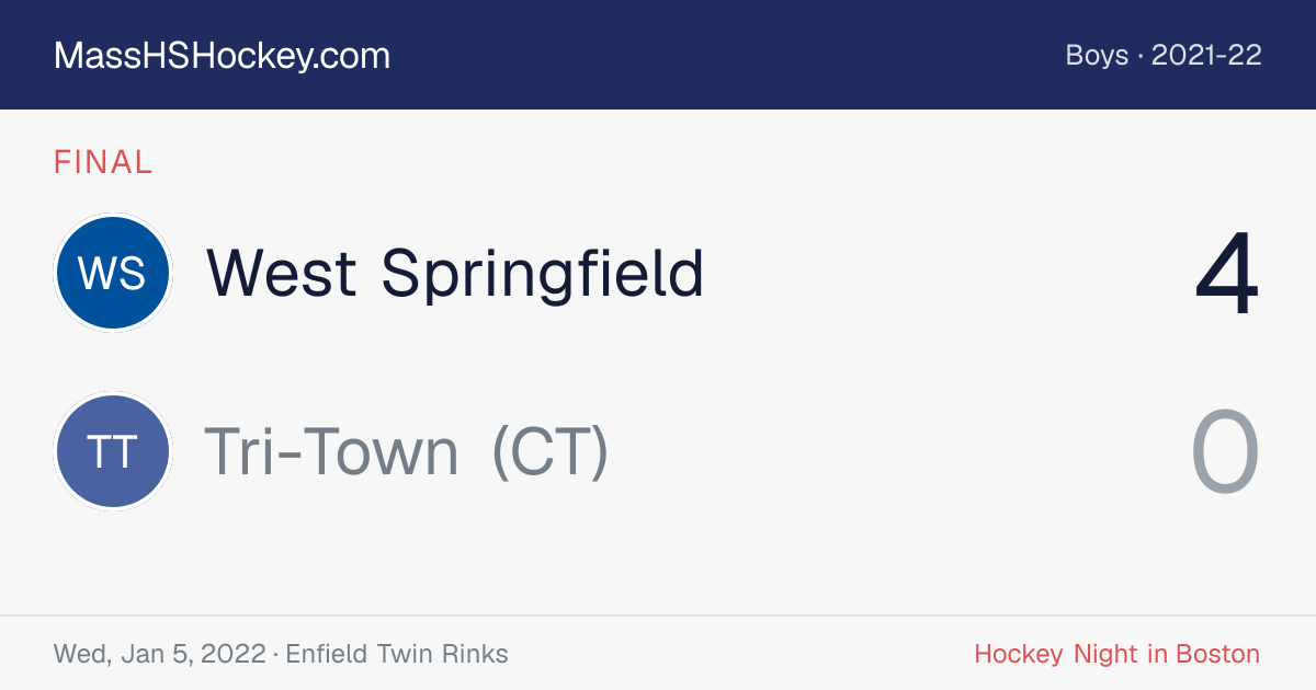 West Springfield at Tri-Town (CT) score card
