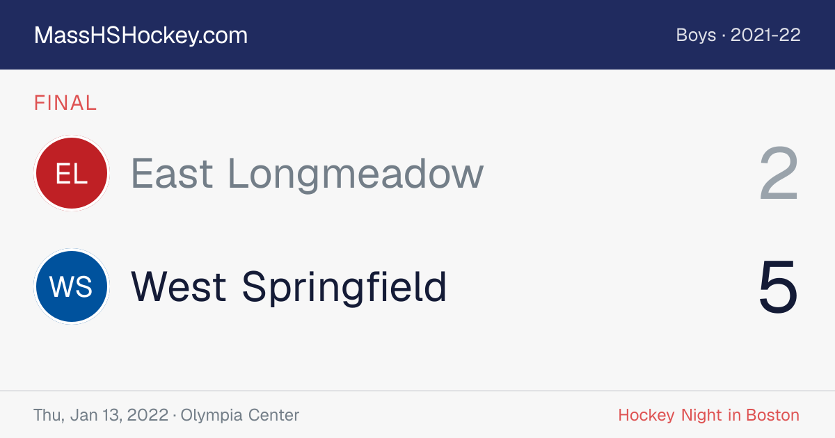 East Longmeadow at West Springfield score card