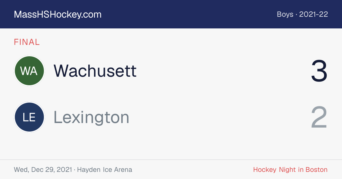 Wachusett at Lexington score card