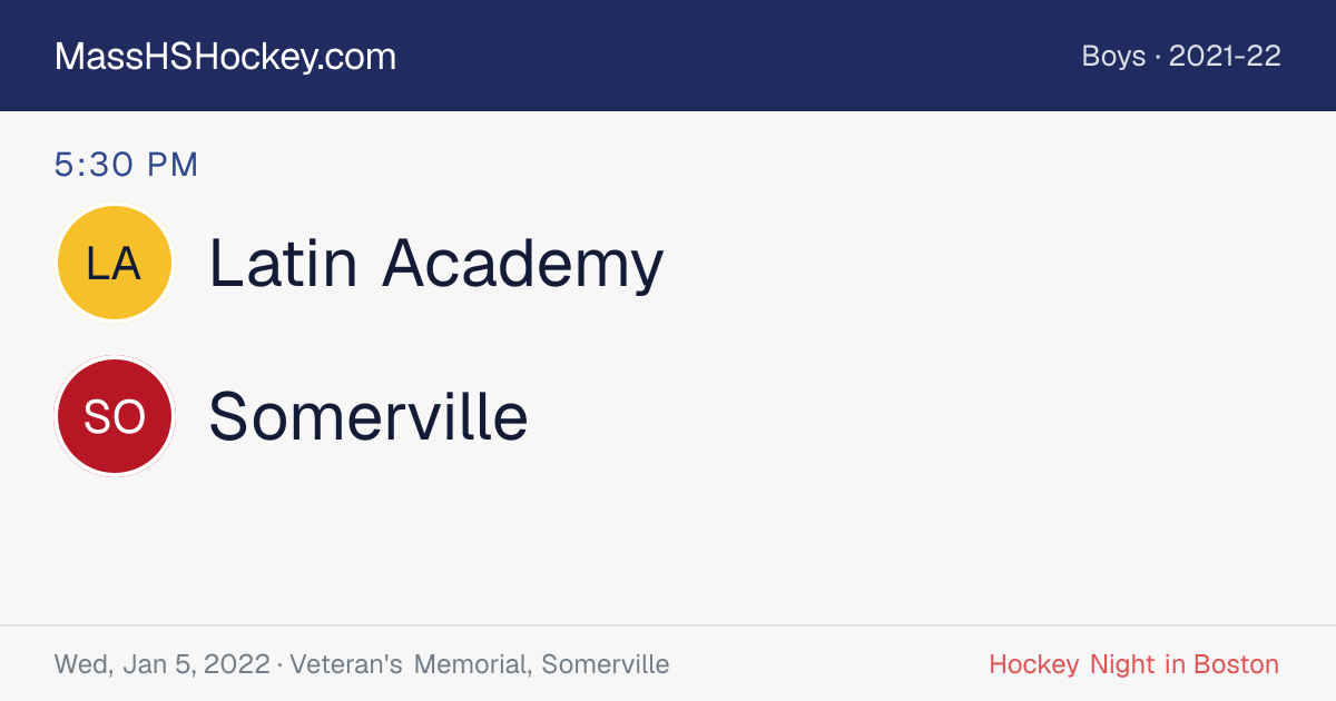 Latin Academy at Somerville score card