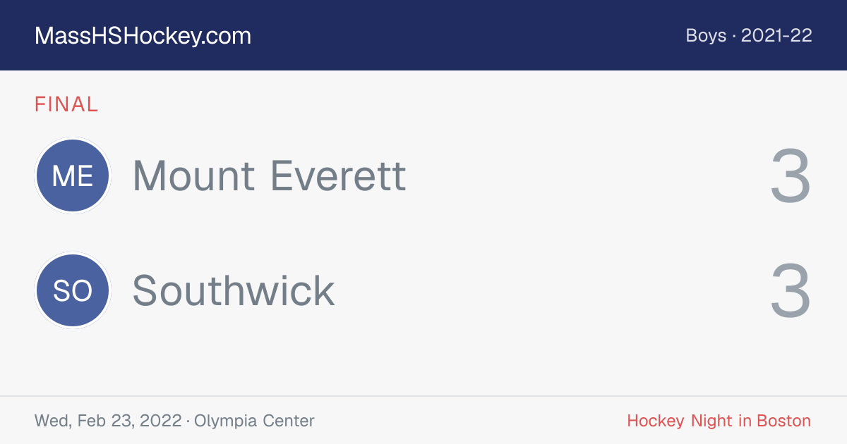 Mount Everett at Southwick score card