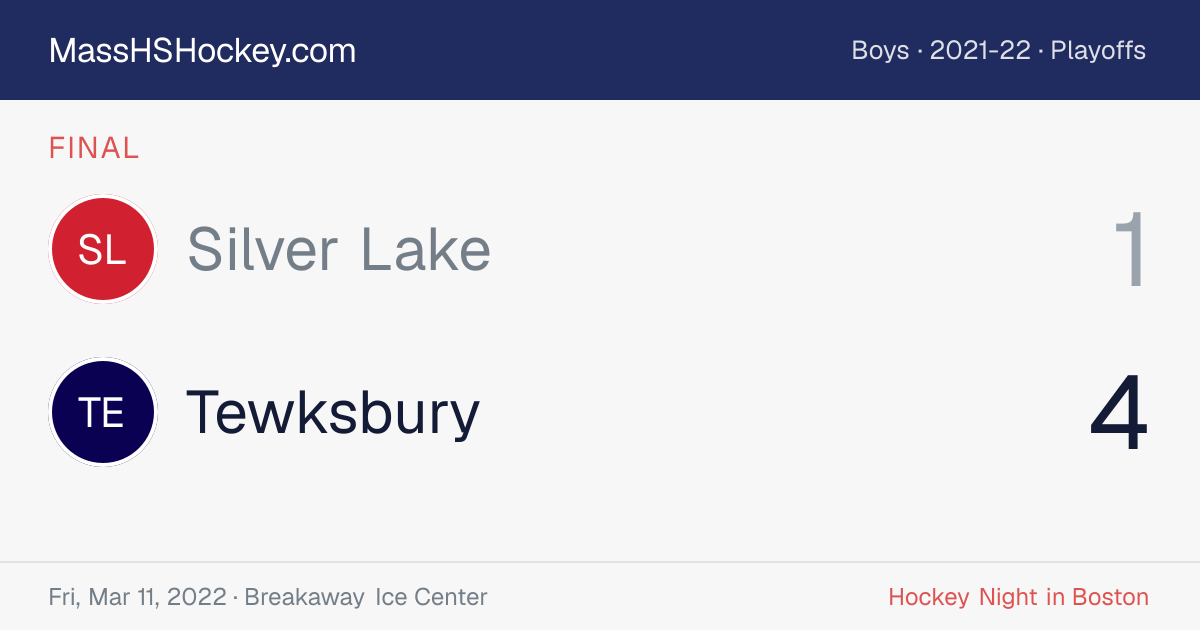 Silver Lake at Tewksbury score card