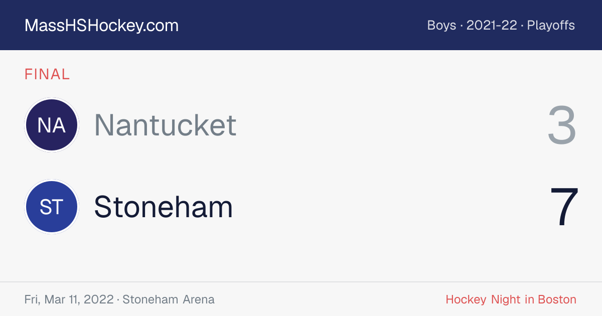 Nantucket at Stoneham score card