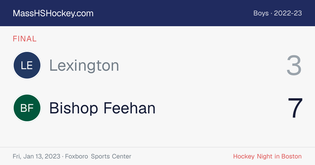 Lexington at Bishop Feehan score card