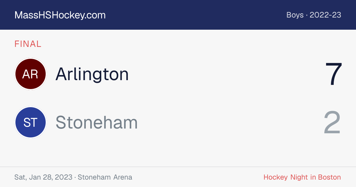 Arlington at Stoneham score card