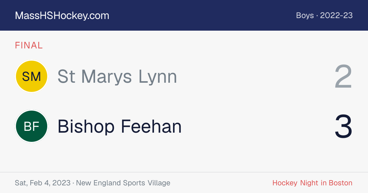 St Marys Lynn at Bishop Feehan score card