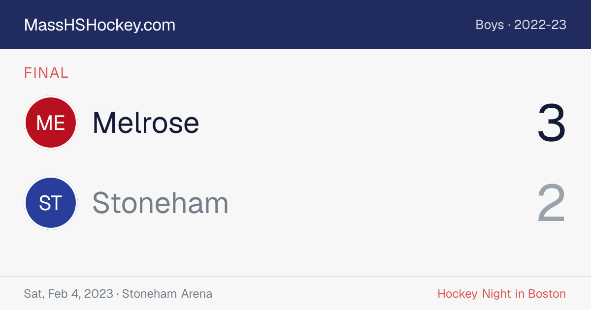 Melrose at Stoneham score card