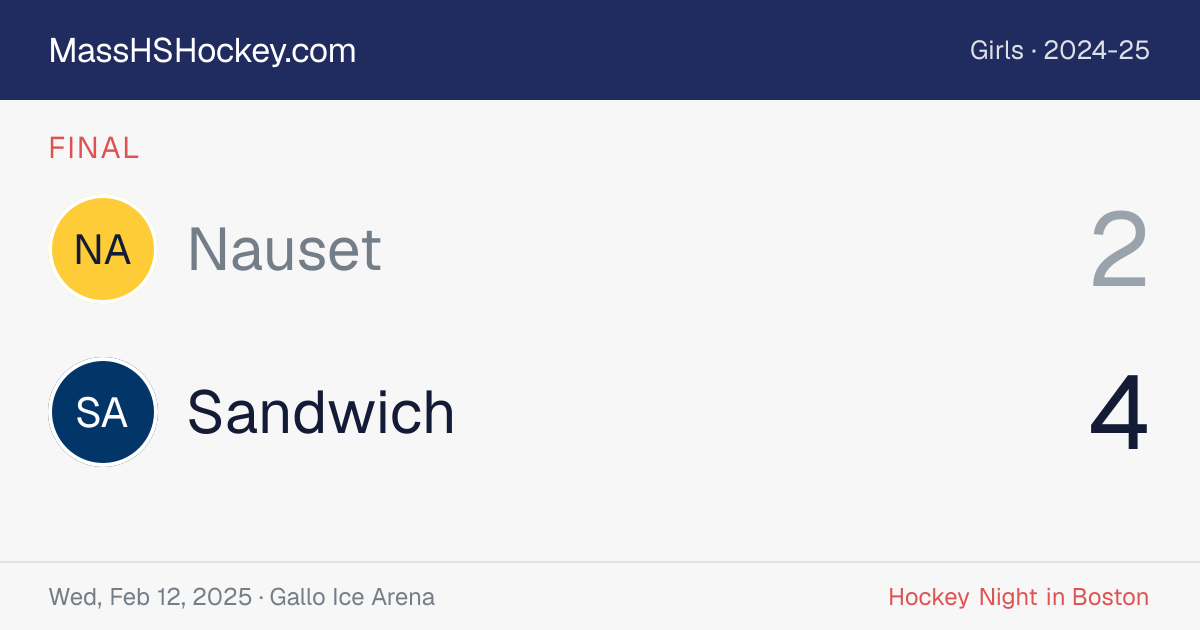 Nauset at Sandwich score card