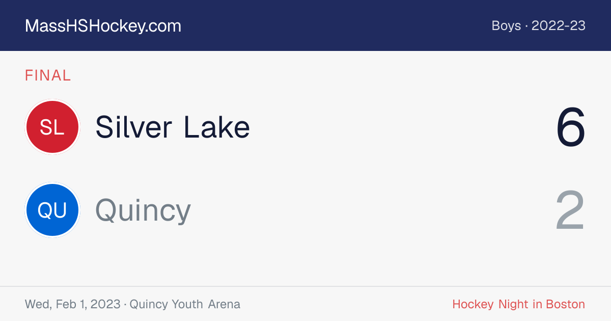 Silver Lake at Quincy score card