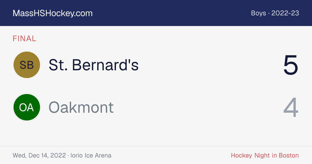 St. Bernard's at Oakmont score card